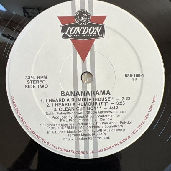 BANANARAMA I Heard A Rumour 12" Vinyl Single 1987 London Recordings 886 188-1 - Picture 6 of 6
